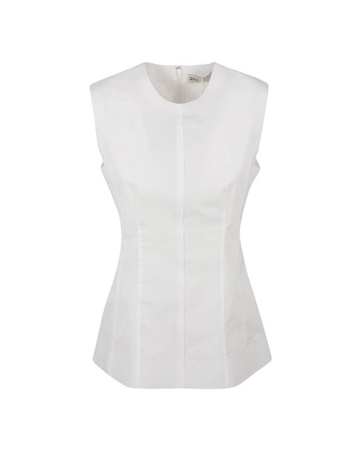 Sleeveless Tops Tory Burch de color White