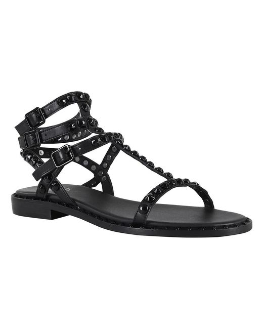 Ash Black Schwarze Ledersandalen Mit Nieten
