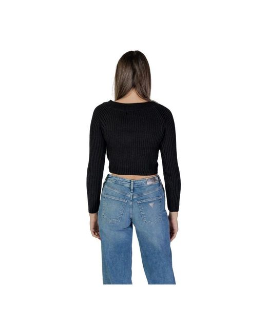 Round-Neck Knitwear di Jacqueline De Yong in Black