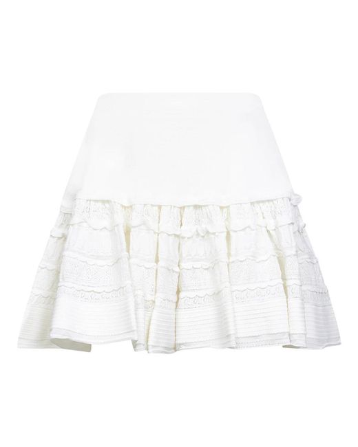 Alaïa White Short Skirts
