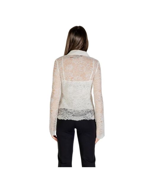 Guess Overhemden ,Antoinette Kantoverhemd Elegant En Verfijnd in het Gray