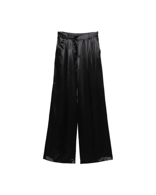 ANDAMANE Black Wide Trousers