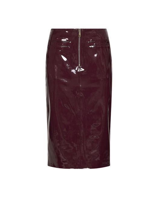 Leather Skirts Self-Portrait de color Purple