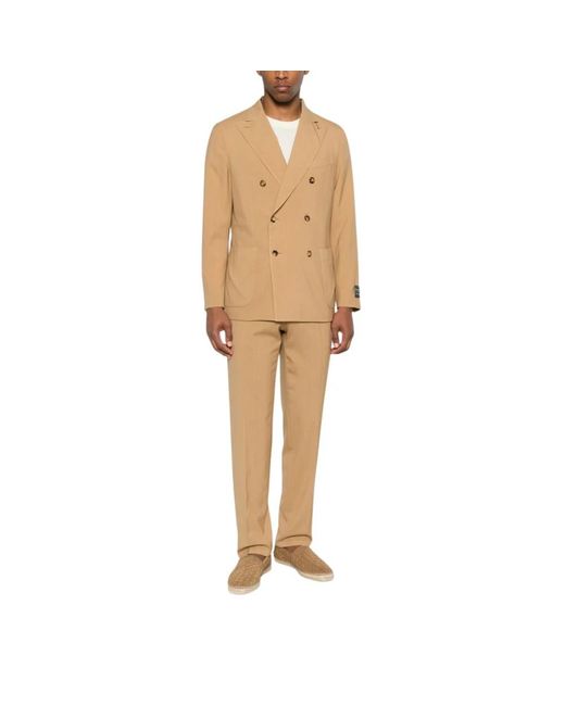 Boglioli Natural Double Breasted Suits for men