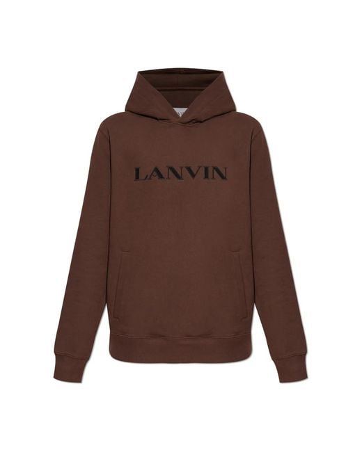 Lanvin Hoodies & Sweatvesten ,Bruin ,Katoen Sweatshirts & Hoodies in het Brown voor heren