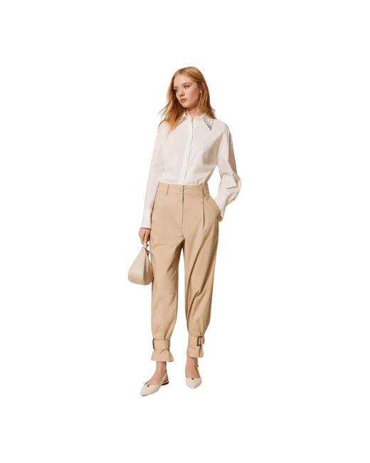 Twinset Natural Tapered Trousers
