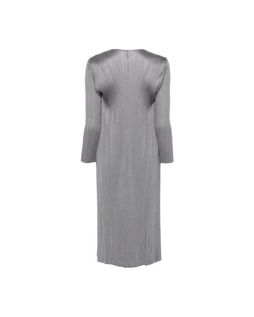 Issey Miyake Gray Single-Breasted Coats