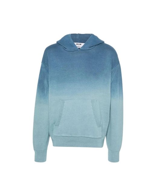 MSGM Blauer Baumwoll Herrenpullover in Blue für Herren