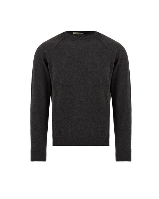 FILIPPO DE LAURENTIIS Black Round-Neck Knitwear for men