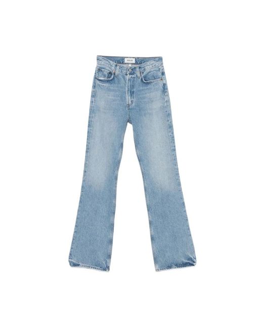 Agolde Blue Straight Jeans
