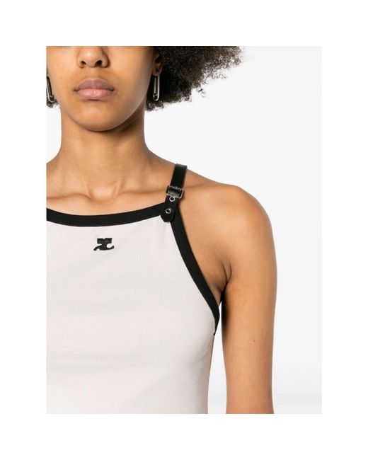 Courreges Natural Short Dresses