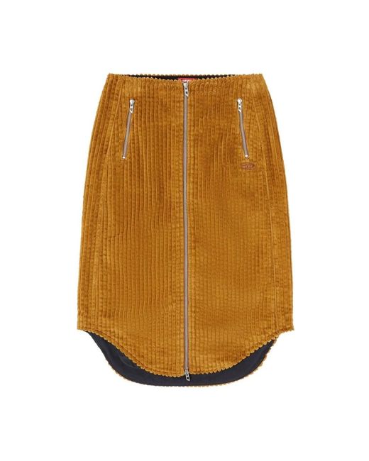 DIESEL Orange Short Skirts