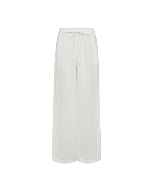co'couture White Loisecc linen long pant weiß