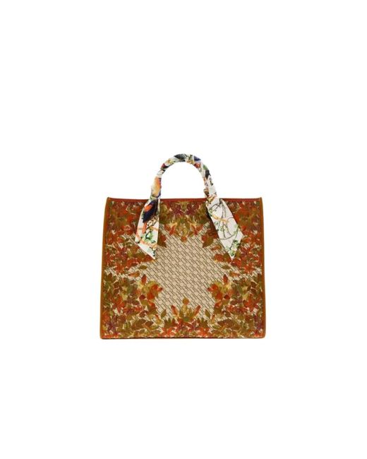 Carolina Herrera Brown Shopping Bags