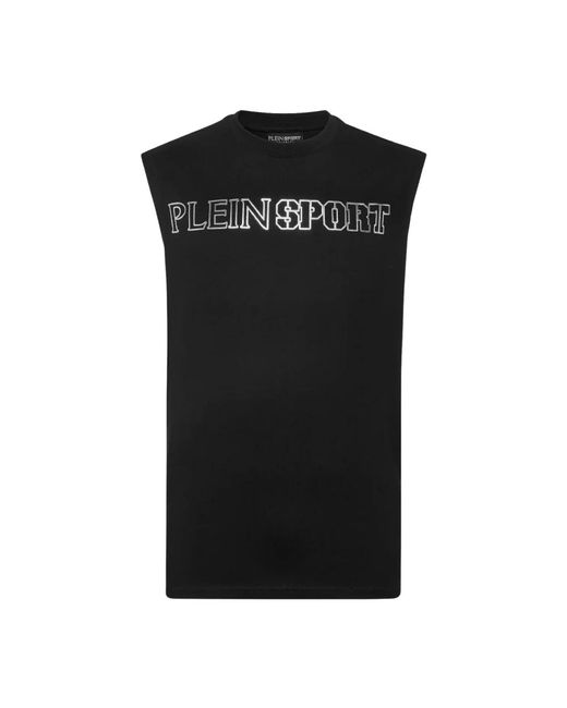 Philipp Plein Black Sleeveless Tops for men