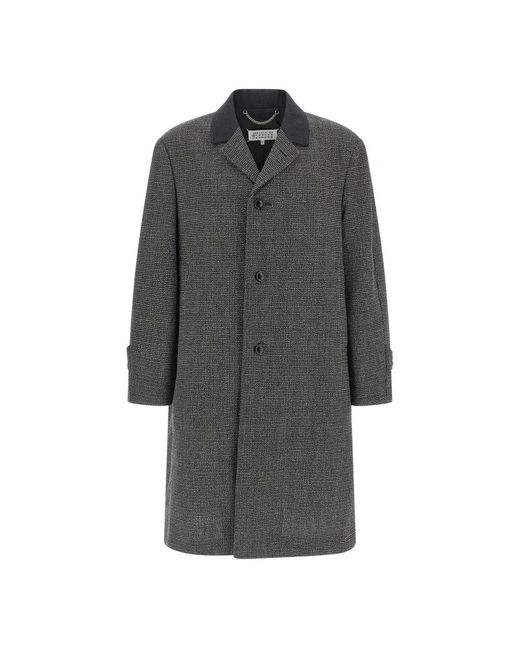 Single-Breasted Coats di Maison Margiela in Gray da Uomo