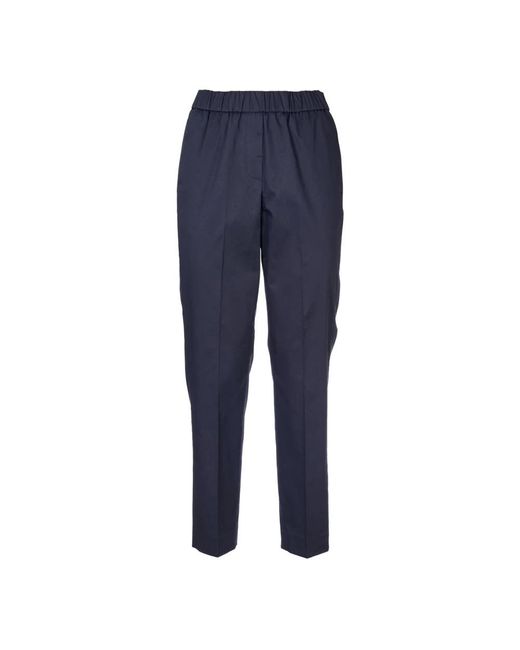 Peserico Blue Slim-Fit Trousers