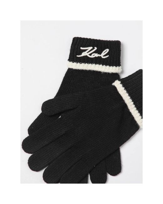 Karl Lagerfeld Black Gloves