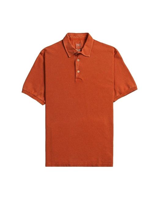 Fedeli Orange Polo Shirts for men