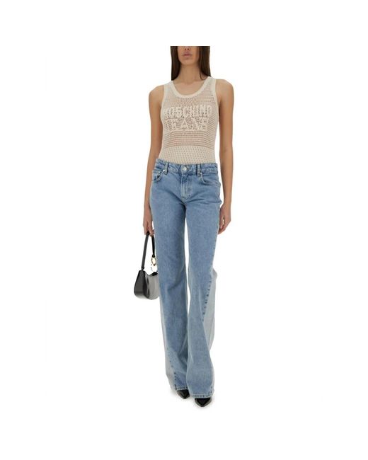 Moschino Blue Sleeveless Tops