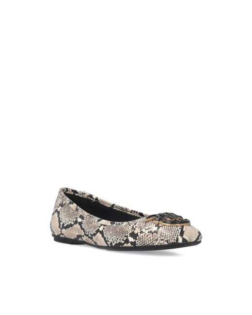 Pinko Metallic Ballerina Shoes