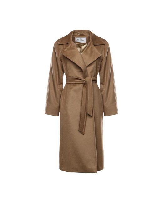 Belted Coats Max Mara de color Brown