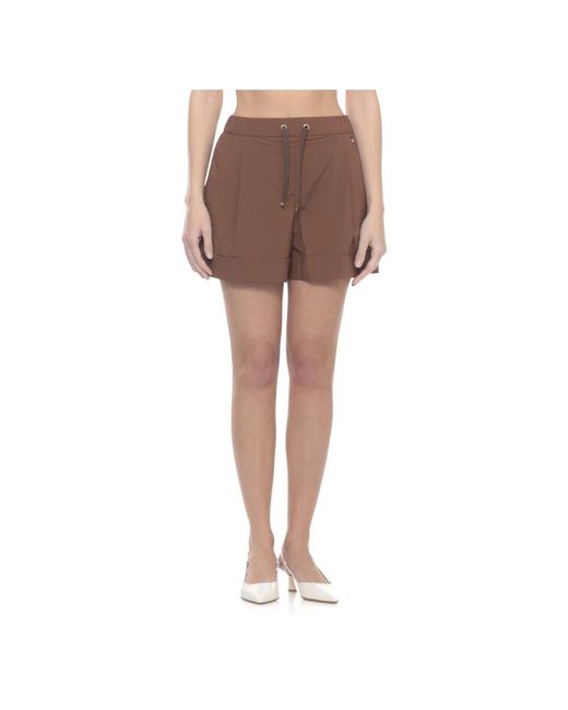 Herno Brown Short Shorts