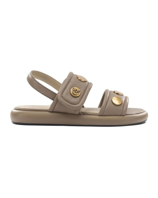 Pinko Brown Flat Sandals