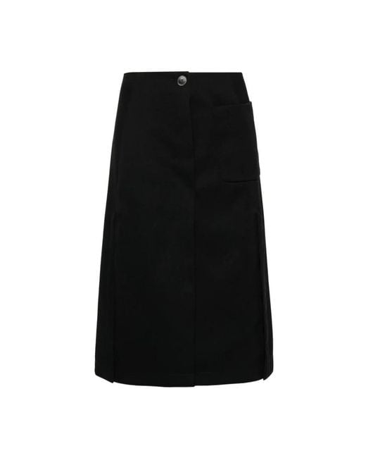 Lanvin Black Midi Skirts