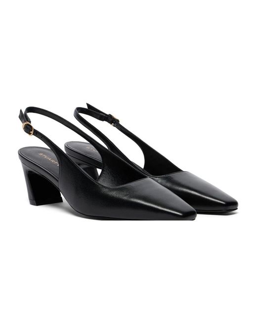 Stuart Weitzman Black Stassi Slingback 50