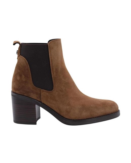Alpe Brown Heeled Boots