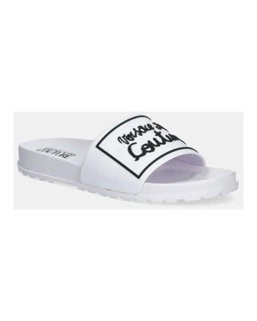 Versace Jeans Couture White Shell Shelly Sandalen