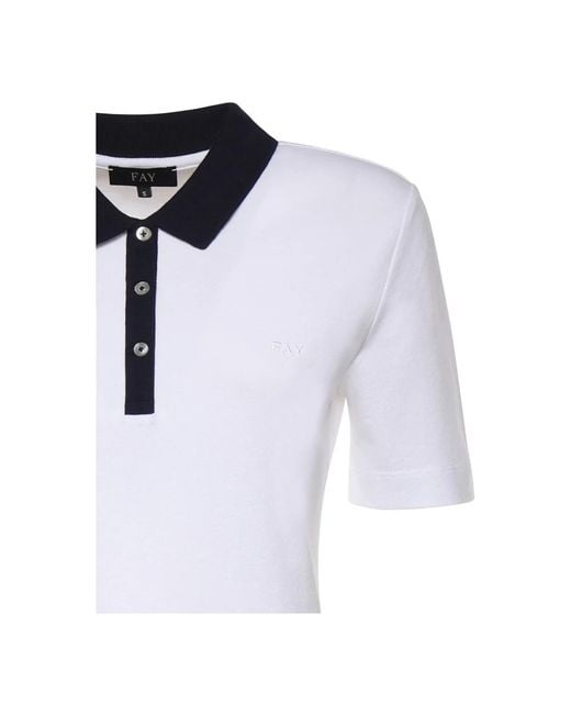 Fay White Polo Shirts