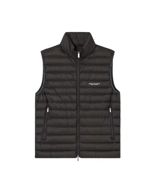 ARMANI EXCHANGE Black Waistcoats for men