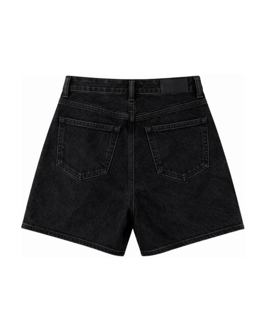 Anine Bing Black Denim Shorts