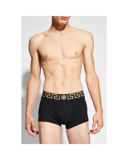 Versace Ondergoed ,Zwart ,Katoen Twee-Pack Boxershorts in het Black voor heren