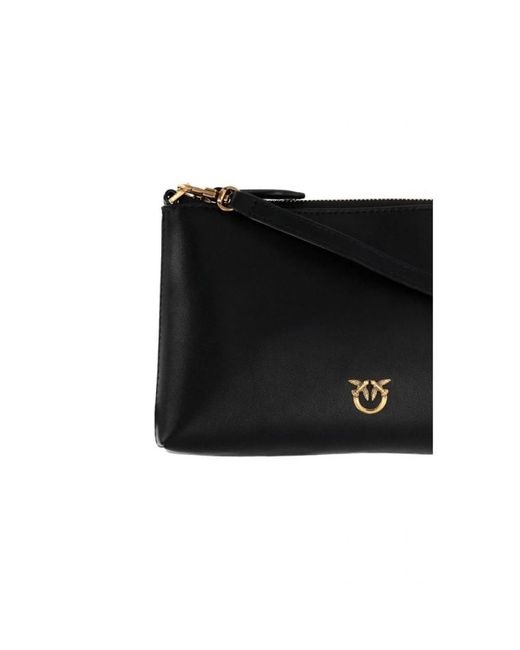 Pinko Black Flat Horizontal Mini Vitello Seta