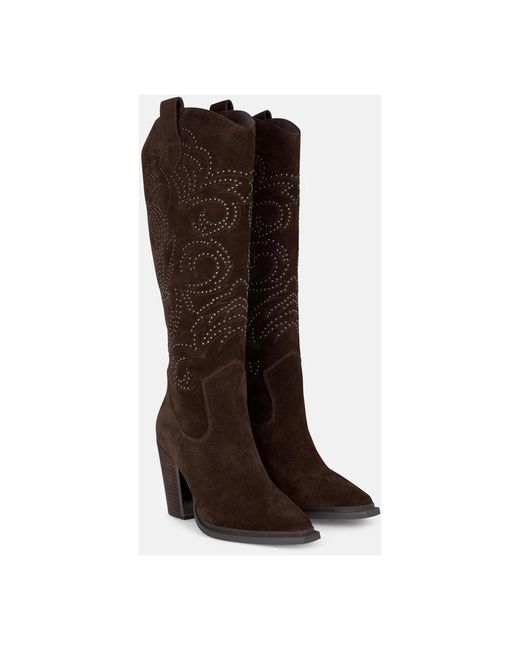 Alma En Pena. Brown Cowboy & Biker Boots