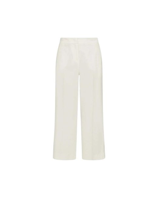 Marella White Wide Trousers