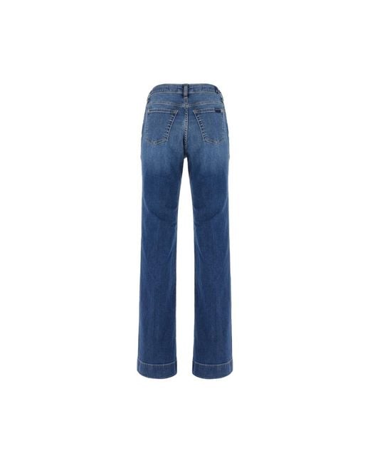 7 For All Mankind Blue Boot-Cut Jeans