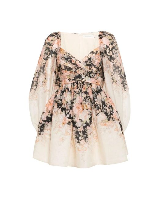 Short Dresses di Zimmermann in Natural
