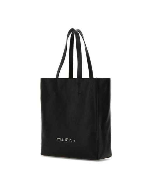 Borsa in pelle elegante per l'uso quotidiano di Marni in Black