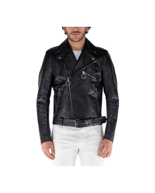 Off-White c/o Virgil Abloh Black Leather Jackets for men