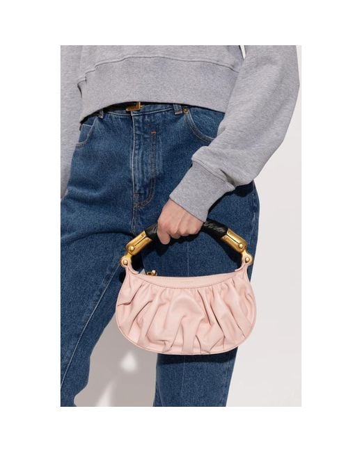 Balmain Pink Ebene Mini Handbag