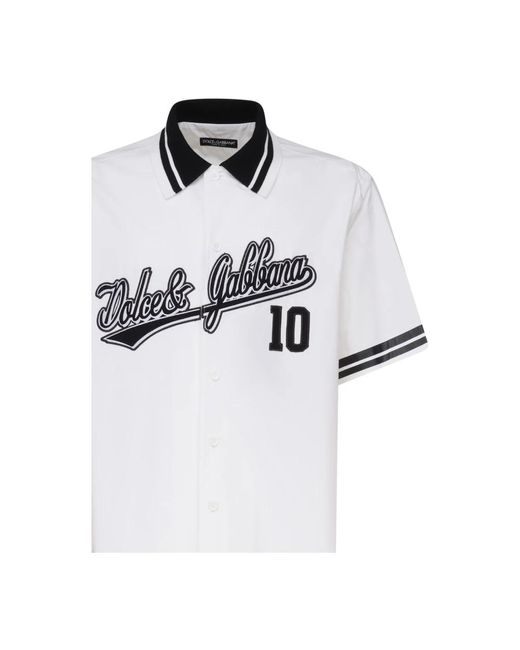 Dolce & Gabbana White Short Sleeve Shirts for men