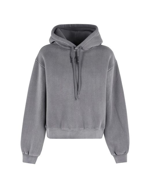 Hoodies di T By Alexander Wang in Gray