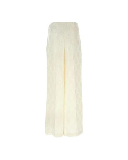Fendi Natural Wide Trousers