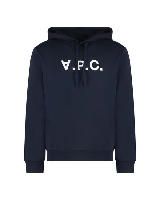 A.P.C. Hoodies & Sweatvesten ,Blauw ,Katoen Standard Grand Vpc Katoenen Hoodie in het Blue voor heren