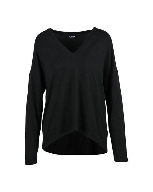 Dondup V-Hals Gebreid in het Black