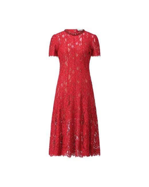 Midi Dresses Self-Portrait en coloris Red